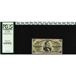 Fr. 1291 25c Third Issue PCGS Choice New 63PPQ. Tight a 