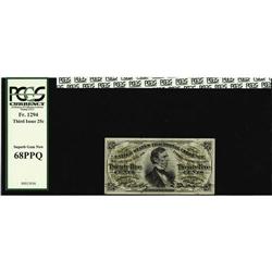 Fr. 1294 25c Third Issue PCGS Superb Gem New 68PPQ. A f 