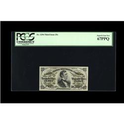 Fr. 1294 25c Third Issue PCGS Superb Gem New 67PPQ. Her 