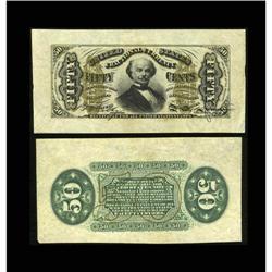 Fr. 1324SP 50c Wide Margin Pair Third Issue Spinner XF 