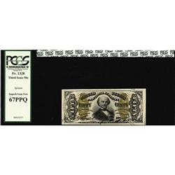 Fr. 1328 50c Third Issue Spinner PCGS Superb Gem New 67 