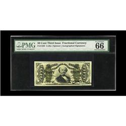 Fr. 1328 50c Third Issue Spinner PMG Gem Uncirculated 6 