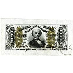 Fr. 1328SP 50c Third Issue Spinner Wide Margin Face Cho 