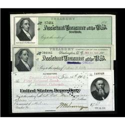 Three Fractional Related Checks. Two Assistant Treasure 