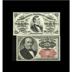 A pair of Gem 25 Cent Notes.Fr. 1294 - Fr. 1309 