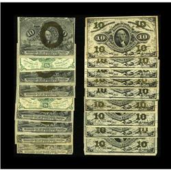 Included with this lot are the following 10c notes Fr. 