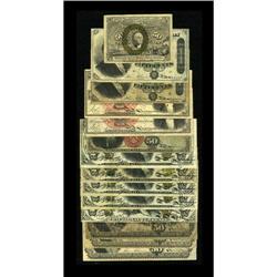 Included with this lot are the following 50c notes 