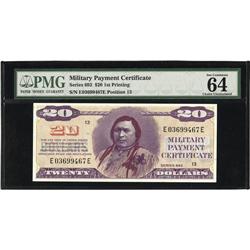 Series 692 $20 1st Printing PMG Choice Uncirculated 64. 