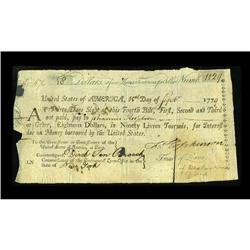 Fourth Bill of Sight $18 September 15, 1779 