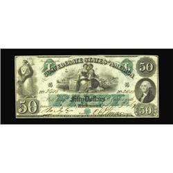 T6 PF-1 $50 1861. Nicely Embossed. 