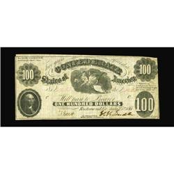 T7 $100 1861. This scarce C-note with even wear is a cr 