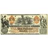 Image 1 : CT22/152C $10 1861. This woodcut counterfeit has plate 