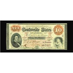 T24 PF-1 $10 1861. A beautiful Extremely Fine note 