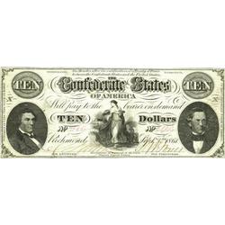 CT25/168B $10 1861. This is a bright Fine-Very Fine exa 