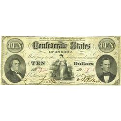 T25 PF-2 $10 1861. Bright with even wear and just 