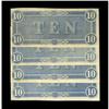 Image 2 : T68 PF-21 $10 1864. Four Examples. Each note is 