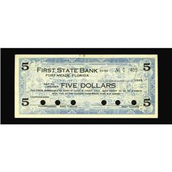 Fort Meade, FL- First State Bank $5 1933 Shafer FL170-5 