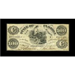 Tallahassee, FL- State of Florida $100 Oct. 10, 1861 Cr 