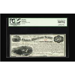 Topeka, KS- Union Military Scrip $50 Whitfield 425 