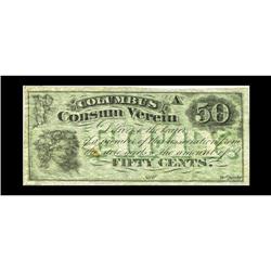 Columbus, OH- Consum Verein 50¢ Wolka 0859-04This scrip 