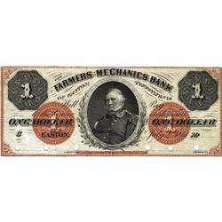 Easton, PA- Farmers & Mechanics Bank $1 July 4, 1861 G2 