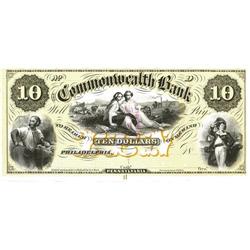 Philadelphia, PA- Commonwealth Bank $10 G10a ProofA nic 