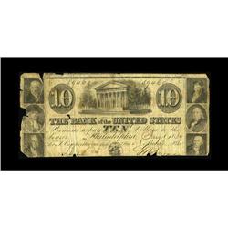 Philadelphia, PA- Bank of the United States $10 January 