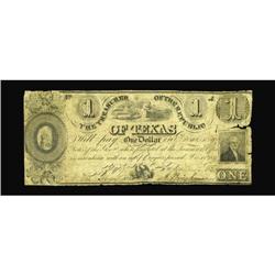 Houston, TX- Treasurer of the Republic of Texas $1 May 