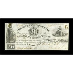 Houston, TX- Government of Texas $20 Nov. 15, 1838 Cr. 