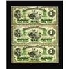 Image 1 : DC-2a $1 1870 Partial Uncut Sheet of Three.This Canadia 