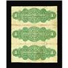Image 2 : DC-2a $1 1870 Partial Uncut Sheet of Three.This Canadia 