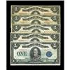 Image 1 : DC-25h; j; o (3) $1 1923.Five notes ranging in grades f 