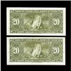 Image 2 : BC-25b $20 1937. Two Examples.A D/E and E/E note are in 