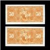 Image 2 : BC-26b $50 1937. Two Examples.Brilliant orange ink and 
