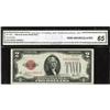 Image 1 : Fr. 1503 $2 1928B Legal Tender Note. CGA Gem Uncirculat 