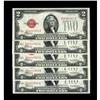 Image 1 : Fr. 1504 $2 1928C Legal Tender Notes. Five Consecutive 