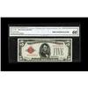 Image 1 : Fr. 1525 $5 1928 Legal Tender Note. CGA Gem Uncirculate 