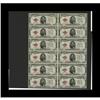 Image 1 : Fr. 1525 $5 1928 Legal Tender Note. Uncut Sheet of 12. 