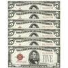 Image 1 : Fr. 1531 Cut Half Sheet of $5 1928F Legal Tender Notes. 