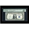 Fr. 1610 $1 1935A "S" Silver Certificate. PMG Gem Uncir 