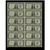 Image 1 : Fr. 1613W $1 1935D Silver Certificate. Uncut Sheet of 1 