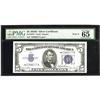 Fr. 1654* $5 1934D Wide II Silver Certificate. PMG Gem 