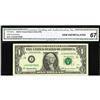 Image 1 : Fr. 1925-J $1 1999 Federal Reserve Note. CGA Gem Uncirc 