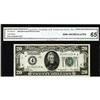Image 1 : Fr. 2050-D* $20 1928 Federal Reserve Note. CGA Gem Unci 