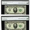 Image 1 : Fr. 2055-K* $20 1934A Federal Reserve Notes. Two Consec 