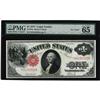 Image 1 : Fr. 37a $1 1917 Legal Tender PMG Gem Uncirculated 65 EP 