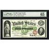 Image 1 : Fr. 61a $5 1862 Legal Tender PMG Gem Uncirculated 65 EP 