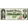 Image 1 : Fr. 61a $5 1862 Legal Tender Choice New. Spectacularly 
