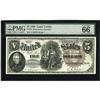 Image 1 : Fr. 78 $5 1880 Legal Tender PMG Gem Uncirculated 66 EPQ 