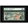 Image 1 : Fr. 96 $10 1869 Legal Tender PMG Choice Uncirculated 64 